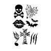 Nuevas pegatinas de tatuajes de purpurina creativas de bricolaje transfronterizas de Amazon para niños y adultos, Y2K Navidad Halloween