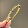 Pulsera de Acero de Titanio Yunyao Trébol de Cuatro Hojas Cielo Estrellado Cintura Delgada para Mujer, Diseño de Nicho de Alta Gama, No se Desvanece, Moderno, Venta al por Mayor Transfronteriza