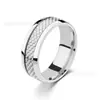 Shengxi acero inoxidable 8mm joyería de personalidad anillo de arco de fibra de carbono anillo simple de moda para hombre