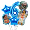 Comercio Exterior Wholesale Set de Globos de Dibujos Animados Moana Suministros para Decoración de Cumpleaños Infantil Globos de Película de Aluminio