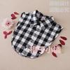Niños y Niñas Bebé Niños Algodón Cuello Falso Todo-partido Cuello Falso Otoño e Invierno Suéter Suéter Cuello Decorativo Estilo Coreano Camisa a Cuadros