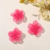 Acessórios de cabelo, brincos, broches, enfeites para roupas e bolsas, feitos à mão, com flores de organza de cinco pétalas inspiradas em dopamina, frescos para primavera e verão