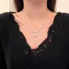 Colgante de Ballet Calado con Diamantes y Perlas Swarovski, Cadena de Clavícula Elegante y de Alta Gama, Cadena para el Cuello Suave y Moderna