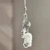 Estilo Ins Carrillón de Viento de Botella Flotante Llavero de Teléfono Colgante Pequeño Medusa Estrella Correa para Bolso Decoración Versátil para Mujeres