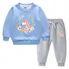 Conjunto de suéter infantil outono e inverno 2023 Estilo ocidental novo grande infantil de veludo acolchoado quente de inverno com mangas compridas