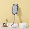 Pente de Massagem com Airbag de Madeira de Faia Estilo Nórdico para Mulheres, Pente Fofo com Almofada para Massagem do Couro Cabeludo, Pente de Cabeleireiro Orelha de Coelho