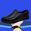 Zapatos de chef para hombre, de cuero, impermeables, a prueba de aceite, antideslizantes, informales, para trabajo de cocina, talla grande 4546, zapatos de protección laboral
