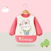 Bata Infantil para Comer, Impermeable y a Prueba de Aceite, Babero de Otoño e Invierno para Bebé para Usar por Encima, Moda y Lindo Conejo para Vestir al Revés