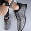 Zapatos Casuales de Punta Redonda para Hombre Estilo Primavera 2026 Sin Cordones Cuadros Zapatos Formales de Negocios Estilo Coreano Tenis para Hombre de Suela Blanda
