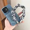 Correa de muñeca corta de moda para teléfonos móviles, correa de poliéster de alta gama para teléfono móvil, correa antirrobo, liga para el pelo, cadena para teléfono móvil