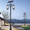 Luz Solar Antigua de Jardín Impermeable para Exteriores de una Sola Cabeza Doble Cabeza Luz de Paisaje de Jardín Iluminación de Jardín Luz de Calle