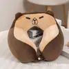 Venta de Liquidación a Pérdida: Almohada de Felpa Kuromi Capybara Doble Joroba Forma de U para Cuello Almohada para Dormir