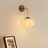 Lámpara de mesita de noche para dormitorio minimalista nórdico retro americano de mediados de siglo sala de estar pasillo pasillo lámpara de pared de madera maciza de nogal japonés