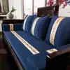 Almofada de Sofá Mogno Sala de Estar Almofada de Cadeira Taishi Cadeira Colchão Arhat Nova Chinoiserie Madeira Maciça Linho Antiderrapante Removível e Lavável