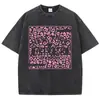 Camiseta Masculina de Algodão Puro Pesado Manga Curta Estilo Retro Americano, Casual de Verão Solta Tendência Oversize Lavada Vintage
