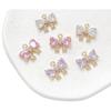 Colgante de borla con lazo chapado en oro auténtico de 18 quilates con incrustaciones de cobre y circonitas, ideal para pulseras, collares y accesorios de cuentas hechos a mano.