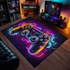 Alfombra de Piso con Mango de Consola de Juegos Americana Amazon Temu Transfronteriza para Sala de E-Sports, Sala de Estar, Sofá, Resistente a las Manchas y de Fácil Cuidado
