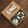 Juego de Té Kung Fu Portátil para Viaje con Tetera de Cerámica Xi Shi, Juego de Una Tetera y Dos Tazas o Cuatro Tazas, Regalo Creativo Personalizado