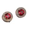 Pendientes redondos de estrella 2023, nuevos pendientes de moda para hombre, pendientes de circonita llenos de diamantes, joyería creativa europea y americana al por mayor