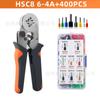 Kit de alicates de crimpagem de terminais tubulares HCS8 6-4A/6-6A alicates de crimpagem multifuncionais multiespecificação alicates de crimpagem a frio