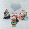 Serie Navideña Pegatinas de Tela Bordadas Parche de Papá Noel Pegatinas Muñeco de Nieve Árbol de Navidad Alce Sello Bordado Pegatinas de Dibujos Animados