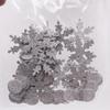 Copo de Nieve de Papel 3cm Punto de Brillo Fiesta Papel Confeti Lanzar Copo de Nieve Círculo Negro Dorado Plateado Atuendo de Fiesta