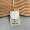 Etiquetas de Pendurar de Algodão e Linho de Alta Qualidade para Roupas Femininas em Estoque, Etiquetas com Logo para Roupas, Etiquetas de Roupa de Papel Especial, Feito Sob Medida