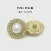 Botões de Pérola e Diamante de Alta Qualidade para Casacos, Botões de Metal para Peles de Vison, Botões para Suéteres, Botões para Ternos, Botões Decorativos Femininos