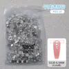 Accesorios de Uñas de Moda con Pedrería Plana de Alto Brillo y Alta Transparencia, Pedrería Checa Color AB, Decoraciones para Uñas que No se Caen al por Mayor