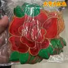 Material DIY Roupa de Performance Acessórios Bordado Étnico Yangko Adesivo de Tecido Flores Subsídio de Flor Para Passar a Ferro 567# Grandes Flores Quentes