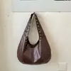 Bolso Cruzado de Gran Capacidad de Alta Gama Retro con Remaches de un Solo Hombro para Debajo del Brazo para Mujer Moda Otoño Invierno para Viajes y Uso Diario Bolso Dumpling