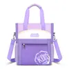 Bolsa de Estudo Color Block de Alto Valor para Aluno do Ensino Fundamental Bolsa de Mão com Alça de Ombro Bolsa Grande de Alta Capacidade para Crianças Leve à Prova d'Água Bolsa para Lição de Casa