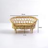 Sofá de ratán del sudeste asiático, mini sofá europeo, modelo mini, estilo coreano, pequeño sofá de muñeca, decoración.