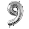 Versión Americana Cuerpo Delgado 32 pulgadas Número Globos de Papel de Aluminio Color Degradado Oro Plata Oro Rosa Globos Numéricos Venta al por Mayor