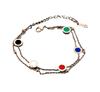 Pulsera Minimalista de Ágata y Concha de Doble Capa de Estilo Romano Europeo y Americano, Joyería de Acero de Titanio con Diseño Nicho de Jade Minimalista Estilo Ins 18K
