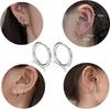 Pendientes de aro transfronterizos europeos y americanos, unisex, de acero y titanio, joyería de moda para viajeros, venta directa de fábrica, estilo Ins