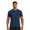 Venda Quente na Amazon Camiseta Estampada de Manga Curta Secagem Rápida Respirável Roupas de Fitness Masculinas Alta Elasticidade Logo Estampado Solta Roupa Esportiva para Homens