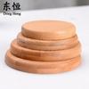 Dongheng Rebajas Florero Carnoso Bandeja a Prueba de Fugas Soporte de Bambú para Agua Base Redonda de Bambú y Madera Hecha a Mano Base Inferior de Bambú Florero Soporte de Bambú