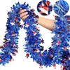 Nuevas decoraciones transfronterizas para el Día de la Independencia de EE. UU. decoraciones navideñas decoraciones de la bandera de EE. UU. rayas de colores del Día Nacional de EE. UU. de lana
