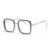Gafas Xunge Semimetálicas TR90 Cuadradas Color Gelatina Gafas Planas Espejo Liso Gafas Artísticas de Montura Fina para Mujer Gafas para Hombre