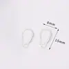 Gancho para oreja en forma de U chapado en oro real de 18 quilates, accesorios de joyería para bricolaje, pendientes hechos a mano, material semiacabado