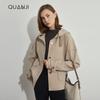 Chaqueta Cortavientos para Mujer Invierno Nueva Versión Espacial Calefacción y Absorción de Humedad Cortavientos Casual de Siete Niveles con Capucha Corta para Mujer