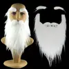 Barba blanca barba falsa barba falsa barba larga programa de cine y televisión accesorios fáciles barba de Navidad