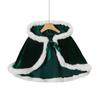 Boa qualidade, pele de coelho com boné xale de natal roupa de natal festa de feriado capa com capuz fantasia de natal