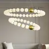 Luminária Pendente de Pérola Estilo Creme Francês Designer Nórdico Simples Criativo Sala de Estar Sala de Jantar Luminária Moderna de Luxo Leve