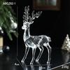 Enfeites de Natal de Alce em Acrílico Transparente Natal Americano Cristal de Gelo Neve Cervo Pingente Decoração de Cena