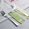 Cuchillo, tenedor y cuchara de acero inoxidable, juego en paquete de tarjeta de papel, código de barras de ensamblaje, elevador de supermercado, vajilla para el hogar, Kangle mil millones
