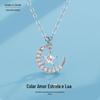 Hengdizhan Xingyue amor colar de prata esterlina feminina s925 micro-incrustado moda estilo coreano colar fresco fábrica atacado