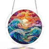 Produto novo transfronteiriço Azure Bloom Sun Catcher Sussurrante quebra-cabeça de acrílico para pendurar na janela decoração de casa quebra-cabeça de 83 peças