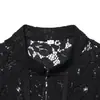 Venta al por mayor de ropa de mujer transfronteriza otoño 2026 nuevo estilo chino con botones entallado a la cintura de encaje ganchillo camisa de cuello alto